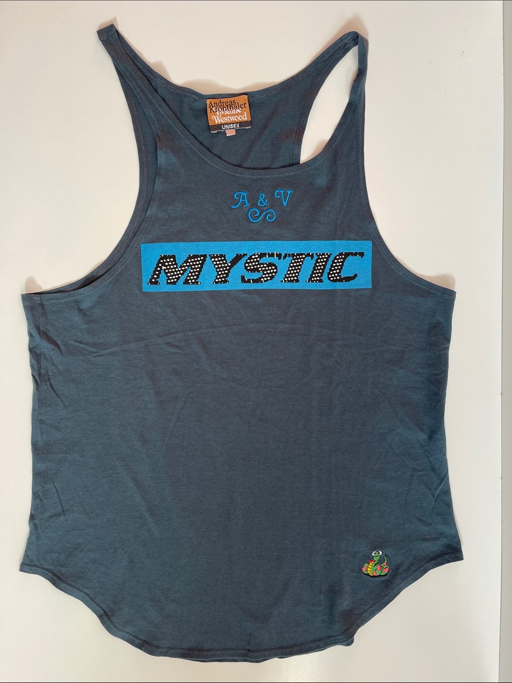 Vivienne Westwood “Mystic” Racerback Tank Top - Grey/Blue NEW